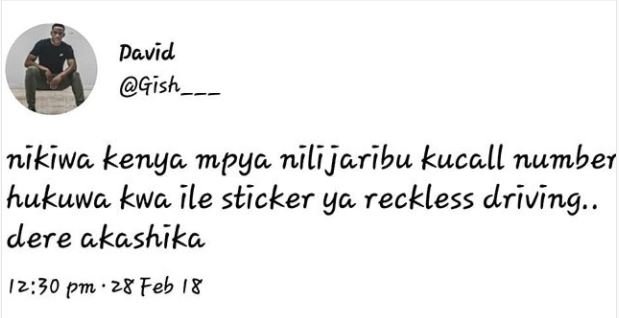 David gish nikiwa kenya mpya nilijaribu kucall number hukuwa kwa ile sticker ya