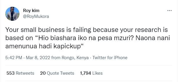 Roy kim roymukora your small business is failing because your research is based
