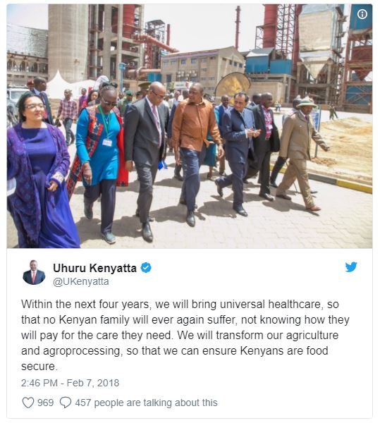 Uhuru kenyatta ukenyatta within the next four years we wiii bring universa healt
