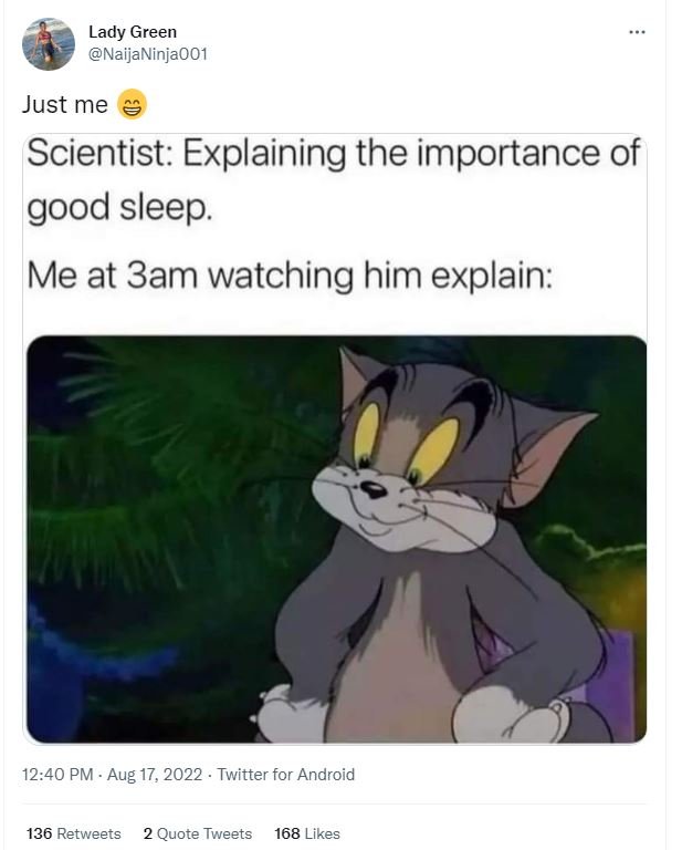 Lady green naijaninjao01 just me scientist explaining the importance of good sle