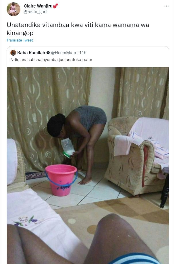 Claire wanjiru rasta_gurll unatandika vitambaa kwa viti kama wamama wa kinangop