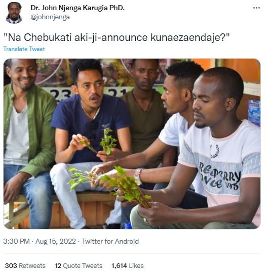 Dr. john njenga karugia phd. johnnjenga na chebukati akijiannounce kunaezaendaje