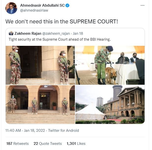 Ahmednasir Abdullahi SC ahmednasirlaw We don't need this in the SUPREME COURT! Z