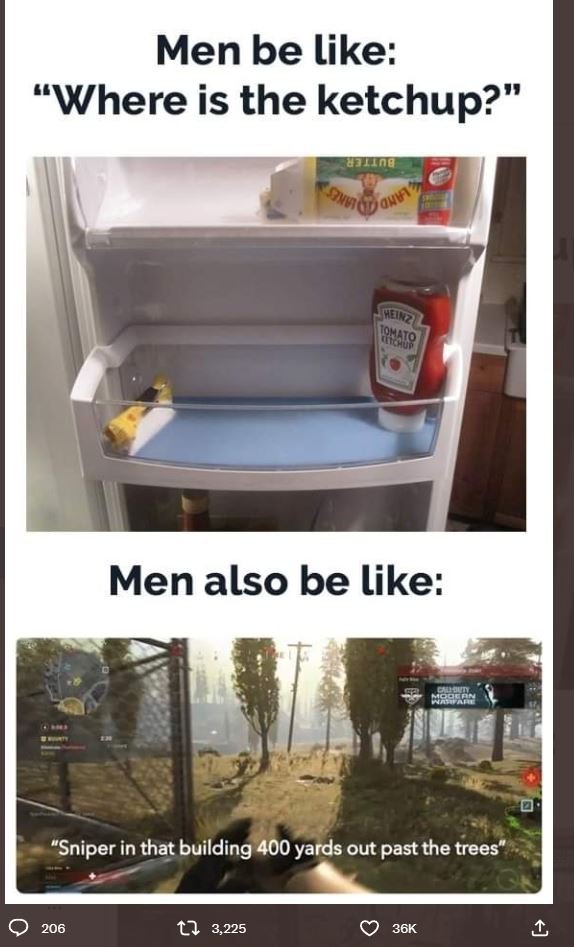 Men be like where is the ketchup? na 8xate men also be like fsr sniper in that b