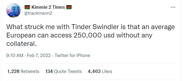 Kimmie 2 Times trackmann2 What struck me with Tinder Swindler is that an average