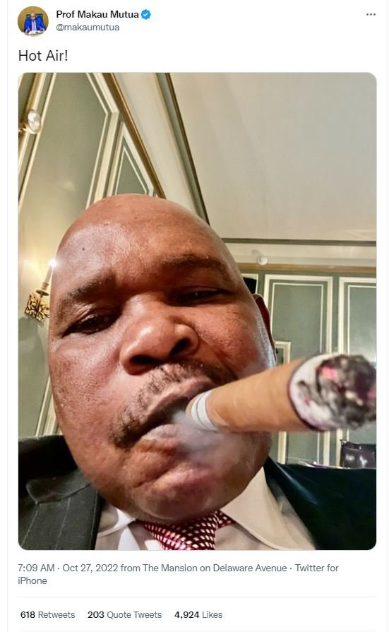 Prof makau mutua makaumutua hot air! 709 am oct 27, from the mansion on delaware