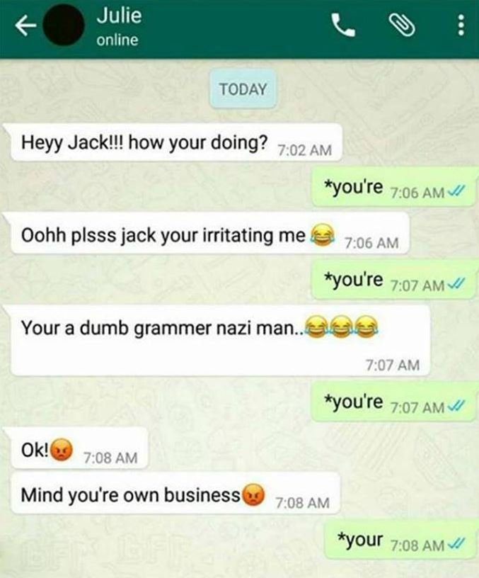 Julie online today heyy jackll! how your doing? 7.02 am you're 7.06 am oohh plss