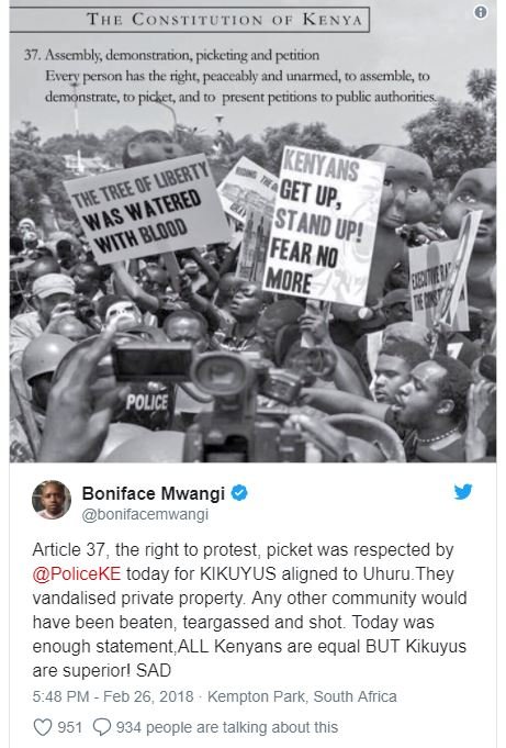 The constitution 0f kenya 37, assembly demonstrauon peckeuing and penuon every p