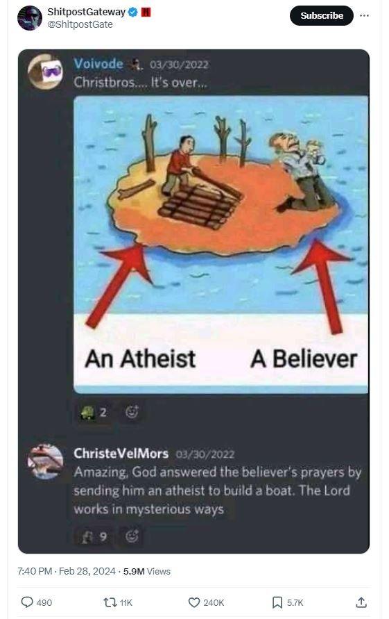 Shitpostgateway shitpostgate subscribe voivode 0330 christbros it'5 over. an ath