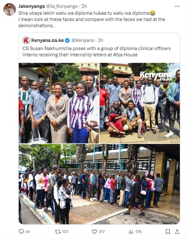 Jakonyango ja_konyango 2h sina ubaya lakini watu wa diploma hukaa tu watu wa dip