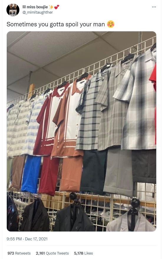 Lil miss boujie _mimitaughther sometimes you gotta spoil your man 9.55 pm dec 17