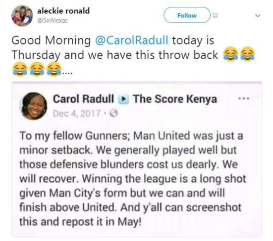 Aleckie ronald oirhlexas follow good morning carolradull today is thursday and w