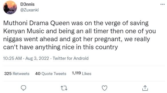 D3nnis zuxanki muthoni drama queen was on the verge of saving kenyan music and b