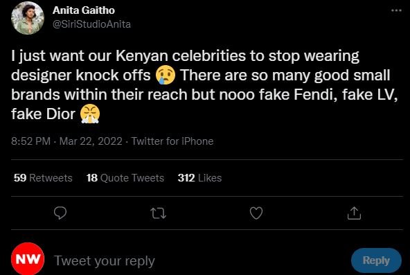 Anita Gaitho SiriStudioAnita Ijust want our Kenyan celebrities to stop wearing d