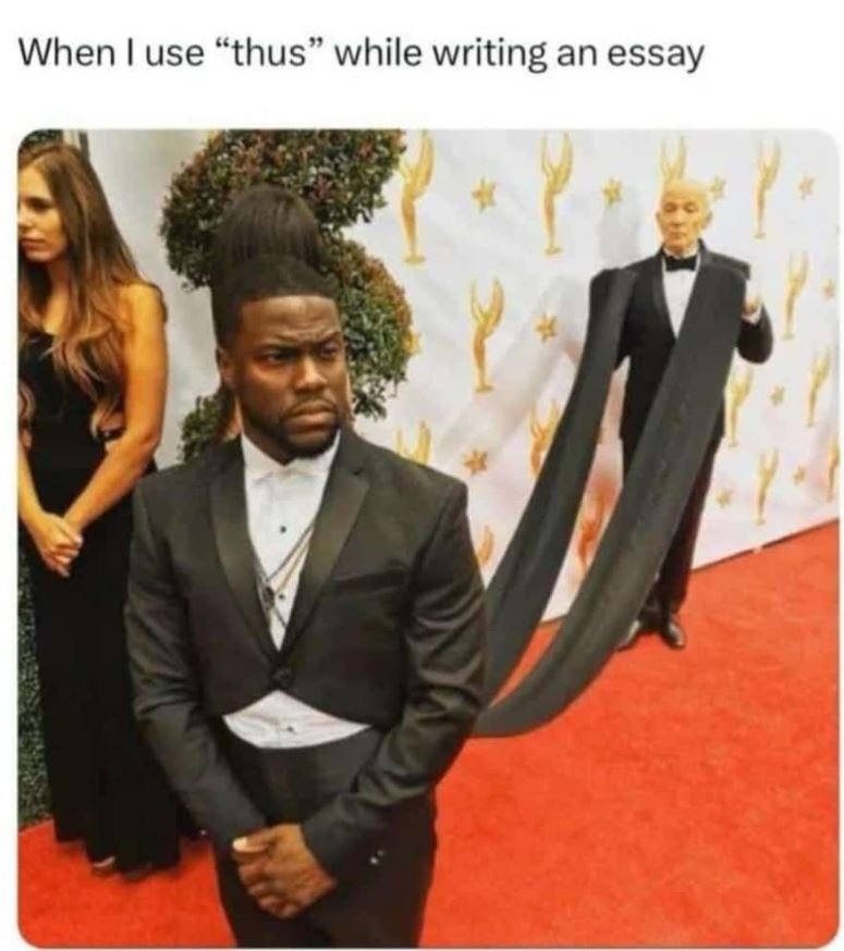 When use thus while writing an essay