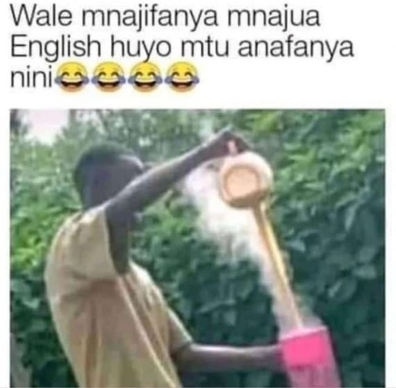 Wale mnajifanya mnajua English huyo mtu anafanya ninisc82