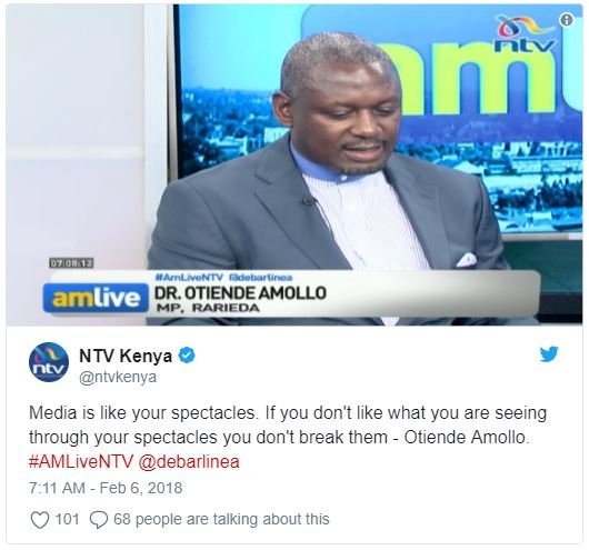 Nñèl galn amlive dr otiende amollo mp rarieoa ntv kenya ntvkenya media is like y