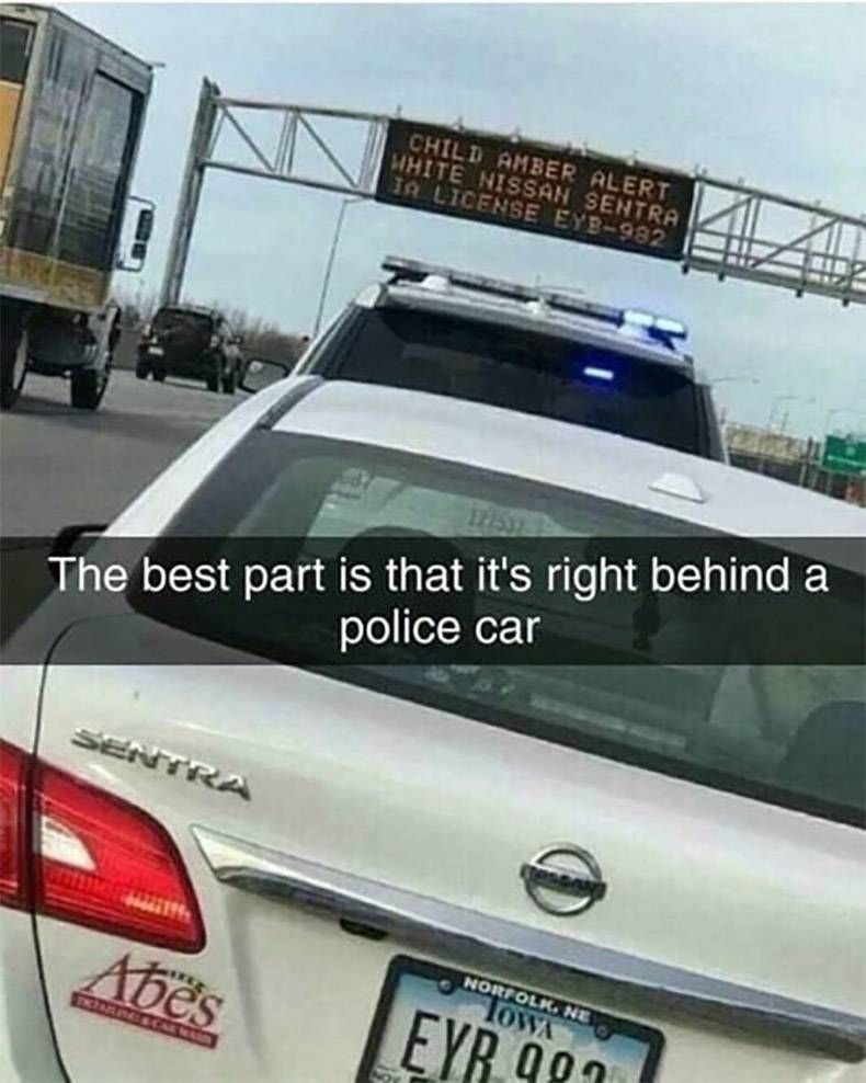 The best part is that it's right behind a police car conor oma eyr 002 child hit