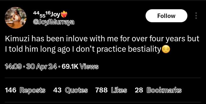 44 55 a16joy joymurraya follow kimuzi has been inlove with me for over four year