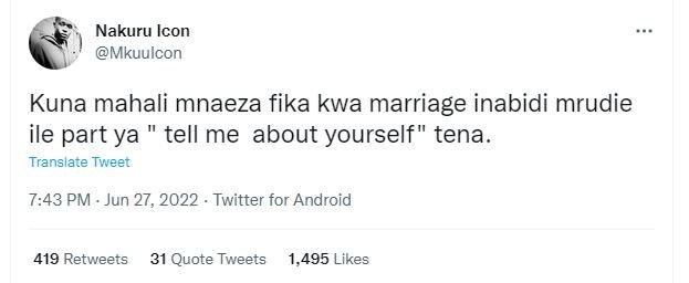 Nakuru icon mkuulcon kuna mahali mnaeza fika kwa marriage inabidi mrudie ile par