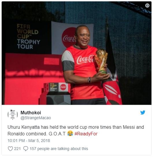 51 world up tgorhy gcze cag muthokoi strangemacao uhuru kenyatta has held the wo