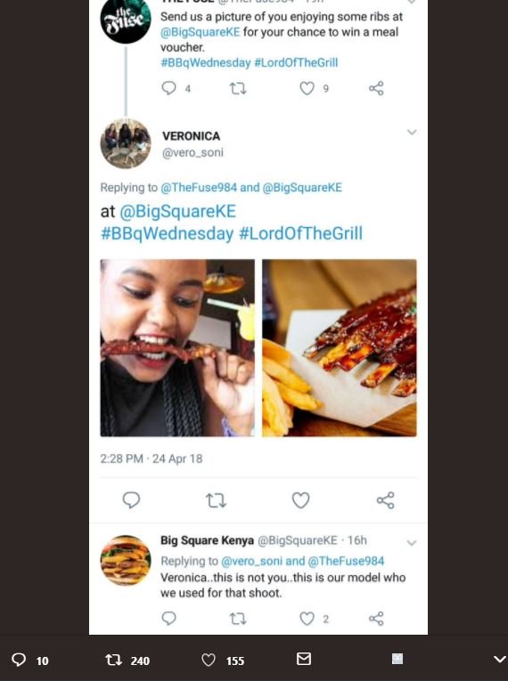 Klc send us picture of you enjoying some ribs at bigsquareke for your chance to