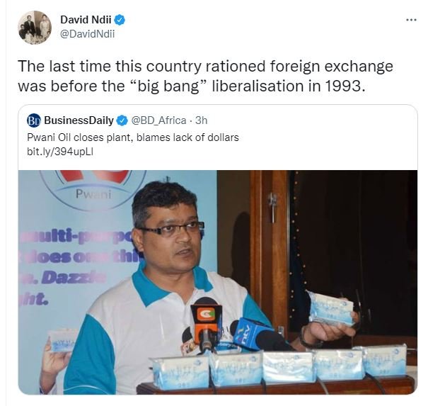 David ndii davidndii the last time this country rationed foreign exchange was be