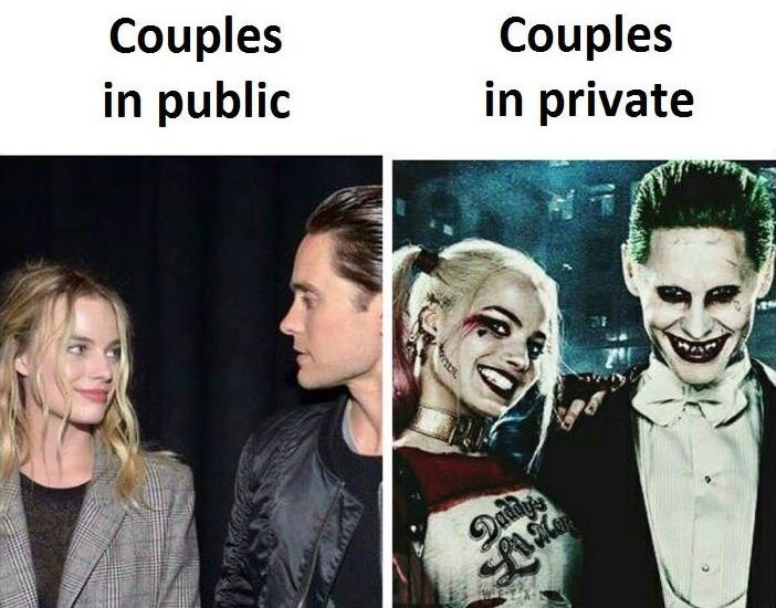 Couples in public couples in private