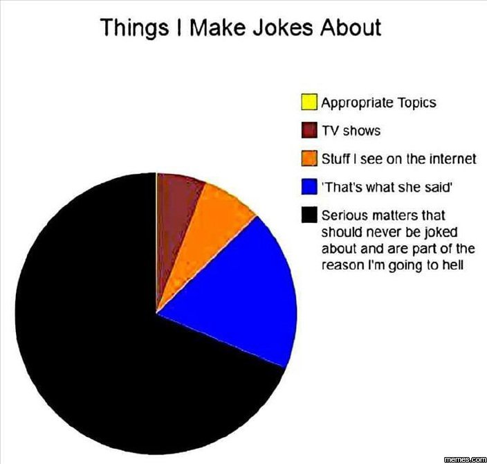 Things make jokes about appropriate topics tv shows sluff see on ihe internet 't