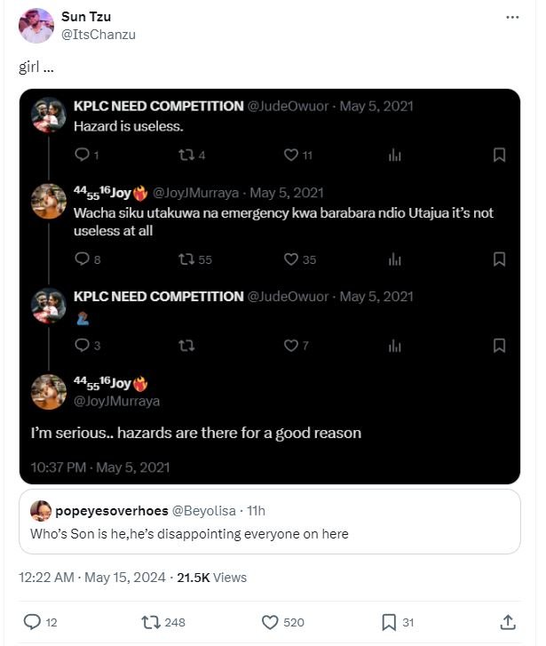 Sun tzu itschanzu girl kplc need competition judeowuor may 5, hazard is useless