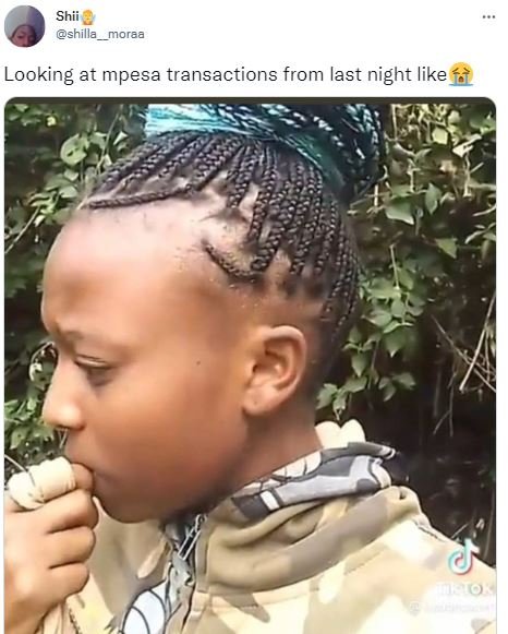 Shii shilla_morba looking at mpesa transactions from last night like