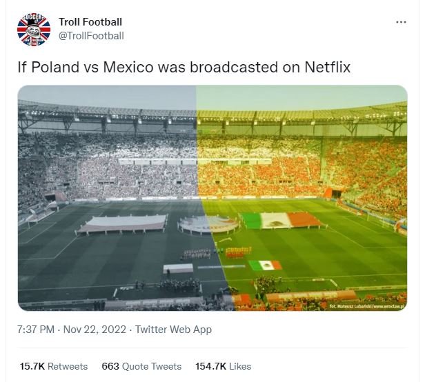 Troll football trollfootball if poland vs mexico was broadcasted on netflix 737