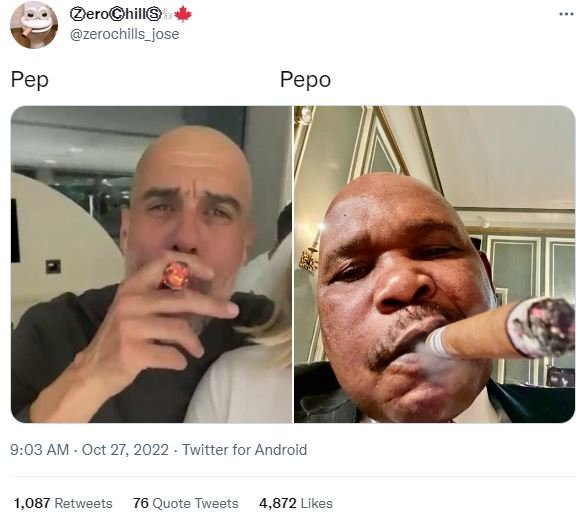 Erohill zerochills_jose pep pepo 9.03 am . oct 27, twitter for android 1,087 ret