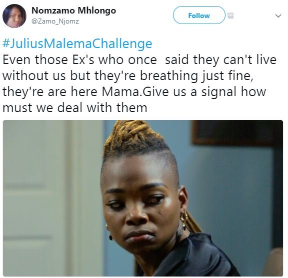 Nomzamo mhlongo zamo_njomz follow juliusmalemachallenge even those ex's who once
