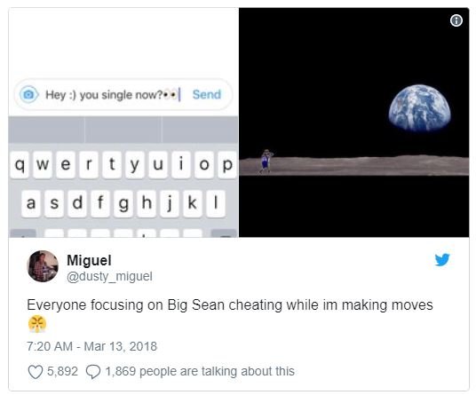 Hey you single novn? send miguel dusty_miguel everyone focusing on big sean chea