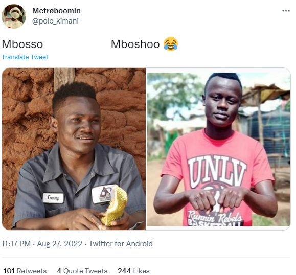 Metroboomin polo_kimani mbosso translate tweet mboshoo vniv 11.17 pm aug 27, twi