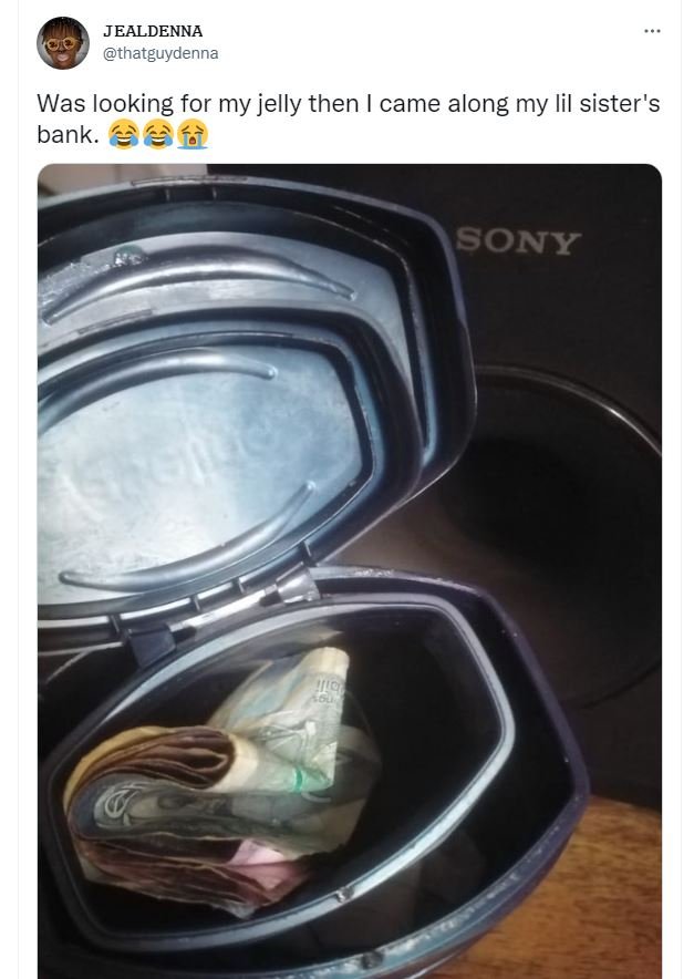 Jealdenna thatguydenna was looking for my jelly then came along my lil sister's