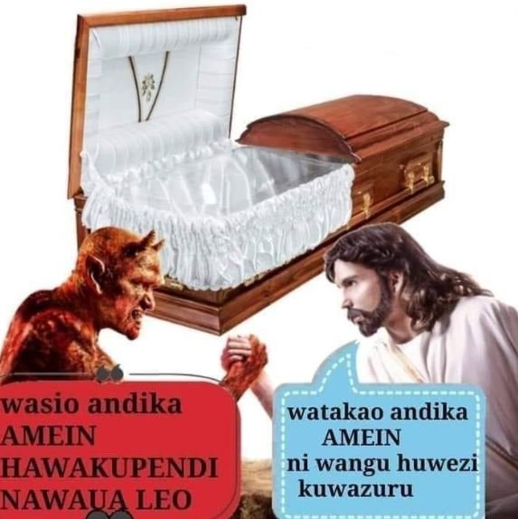 Wasio andika amein hawakupendi nawaua leo watakao andika amein ni wangu huwezi k