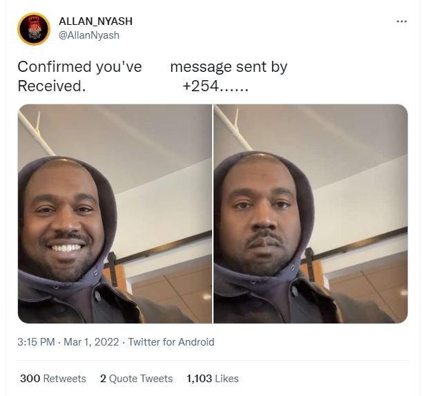 Allan_nyash allannyash confirmed you've received . message sent by 254 3.15 pm m