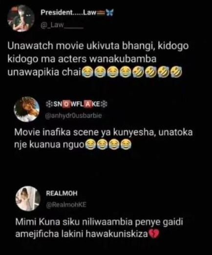 President. law law unawatch movie ukivuta bhangi, kidogo kidogo ma acters wanaku