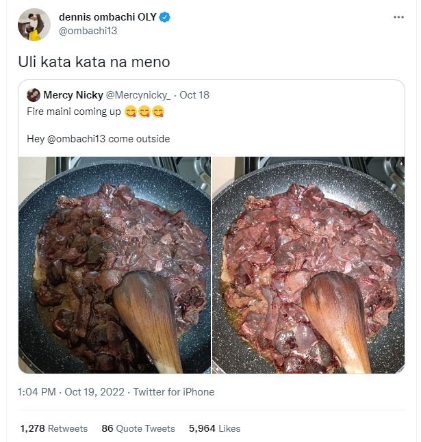 Dennis ombachi oly ombachi13 uli kata kata na meno mercy nicky mercynicky_ oct 1