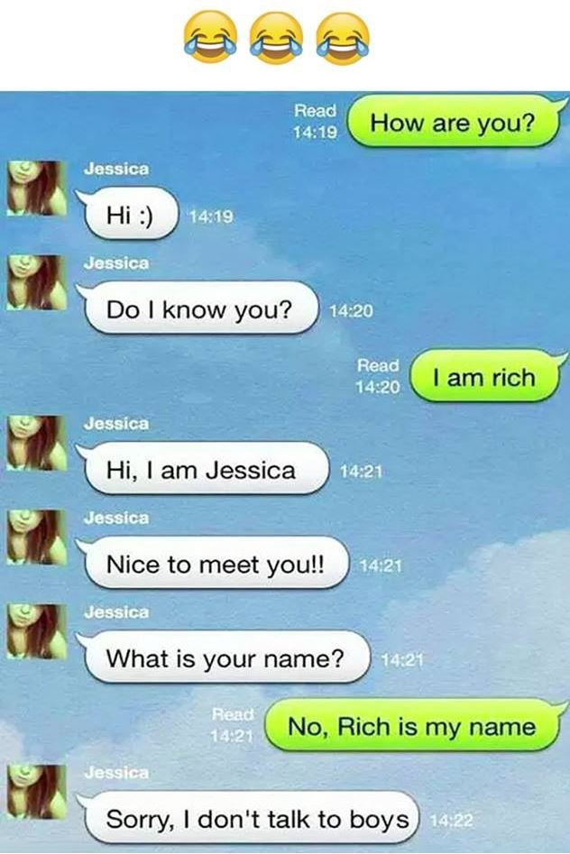 Read how are you? jessica hi 749 essice do know you? 14,20 read am rich jessica