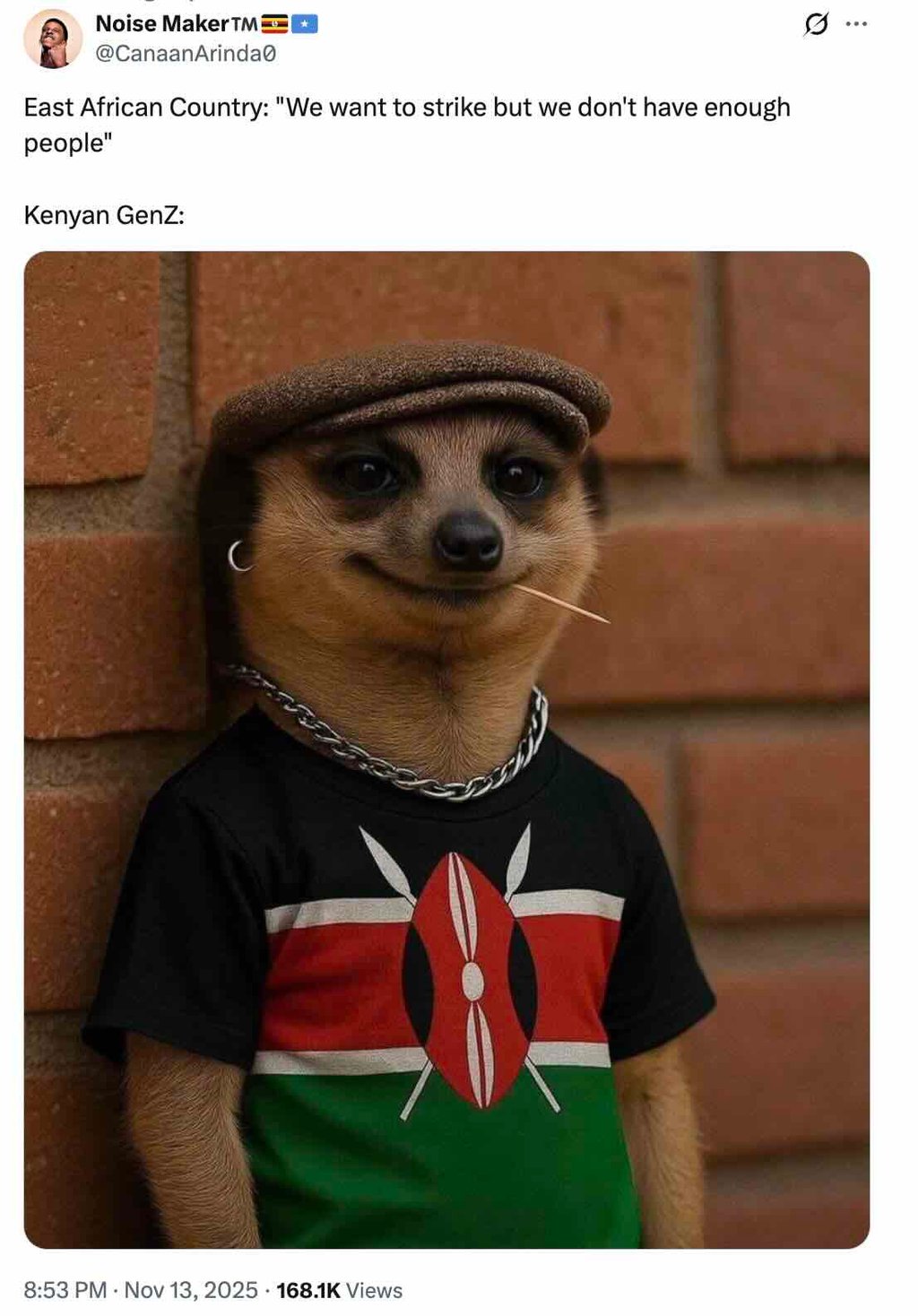 Noise makertm canaanarinda0 east african country we want to strike but we don't