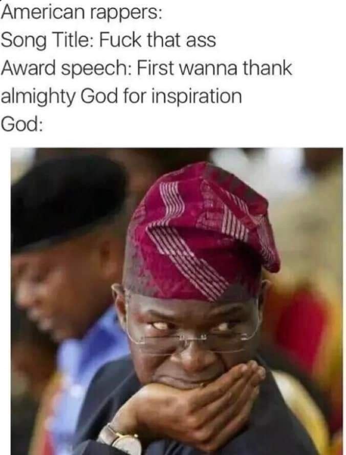 American rappers isong title fuck that ass award speech first wanna thank almigh