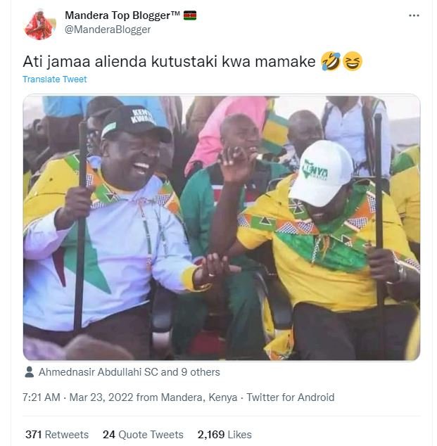 Mandera top bloggertm manderablogger ati jamaa alienda kutustaki kwa mamake tran