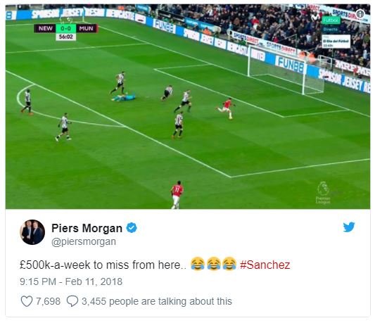 E mun e piers morgan piersmorgan 5ookaweek to miss from here 2 sanchez 9.15 pm f