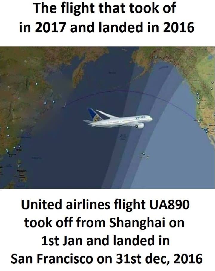 The flight that took of in and landed in united airlines flight ua890 took off f