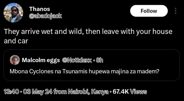 Thanos badojack follow they arrive wet and wild, then leave with your house and