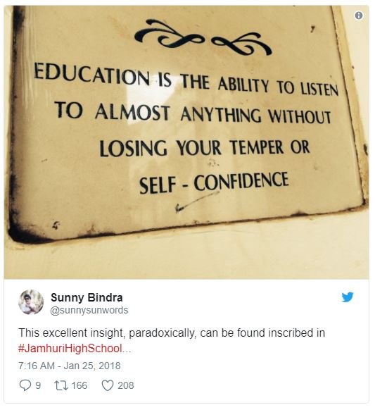 Education is the ability to listen to almost anything without losing your temper