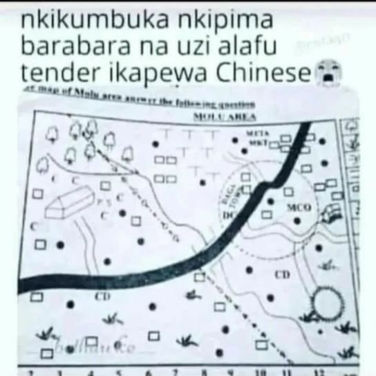 Nkikumbuka nkipima barabara na uzi alafu tender ikapewa chinese